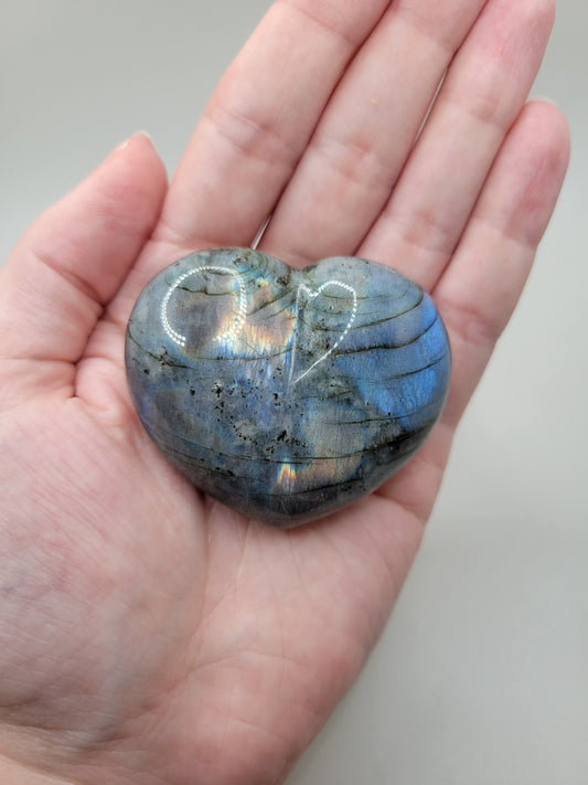 Labradorite Heart B