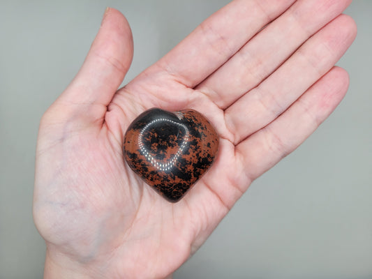 Mahogany Obsidian Heart