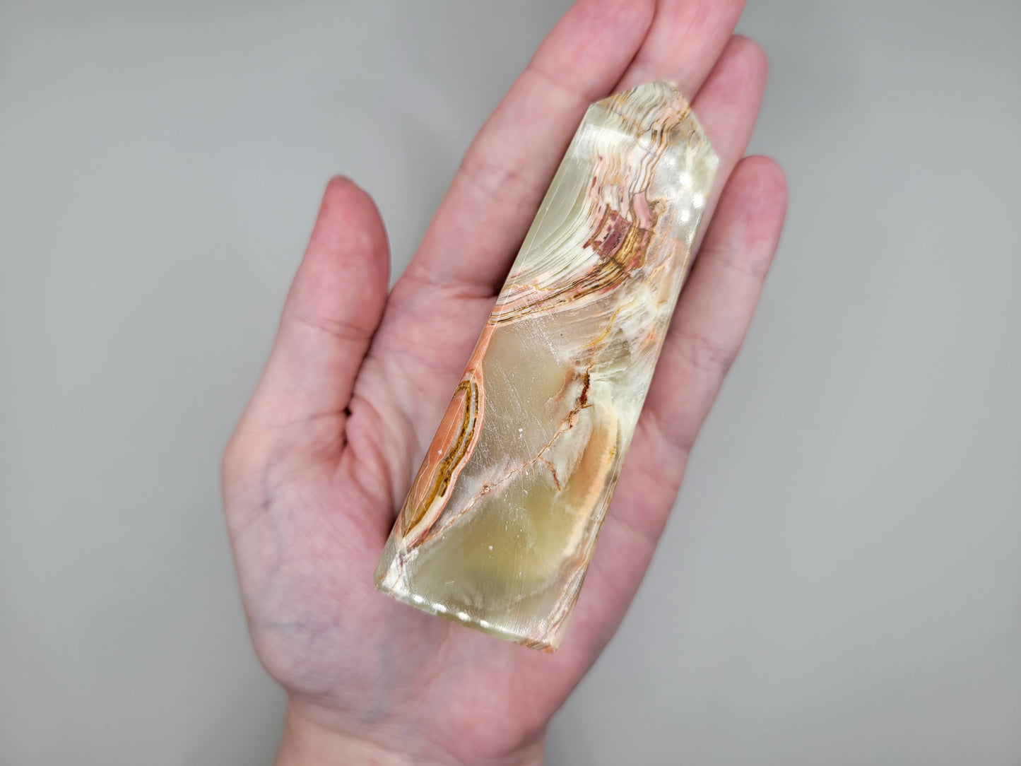Green Banded Onyx Tower