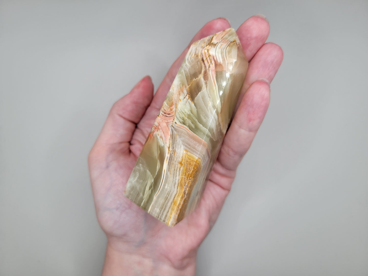 Green Banded Onyx Tower