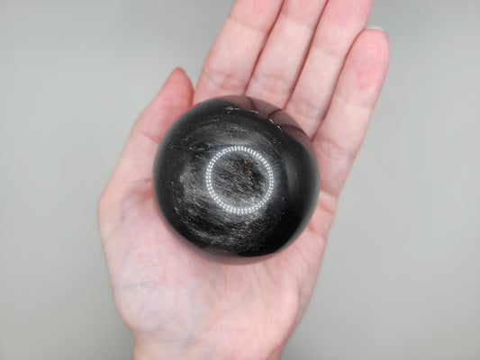 Silver Sheen Obsidian Sphere