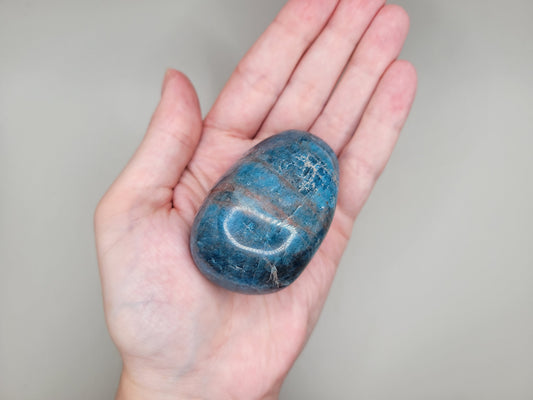 Blue Apatite Palm Stone