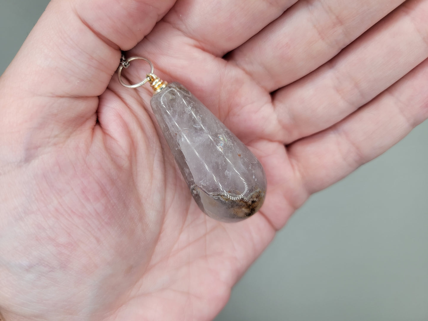 Smoky Quartz Pendant and Chain Set