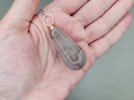 Smoky Quartz Pendant and Chain Set