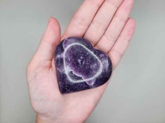 Lepidolite Heart