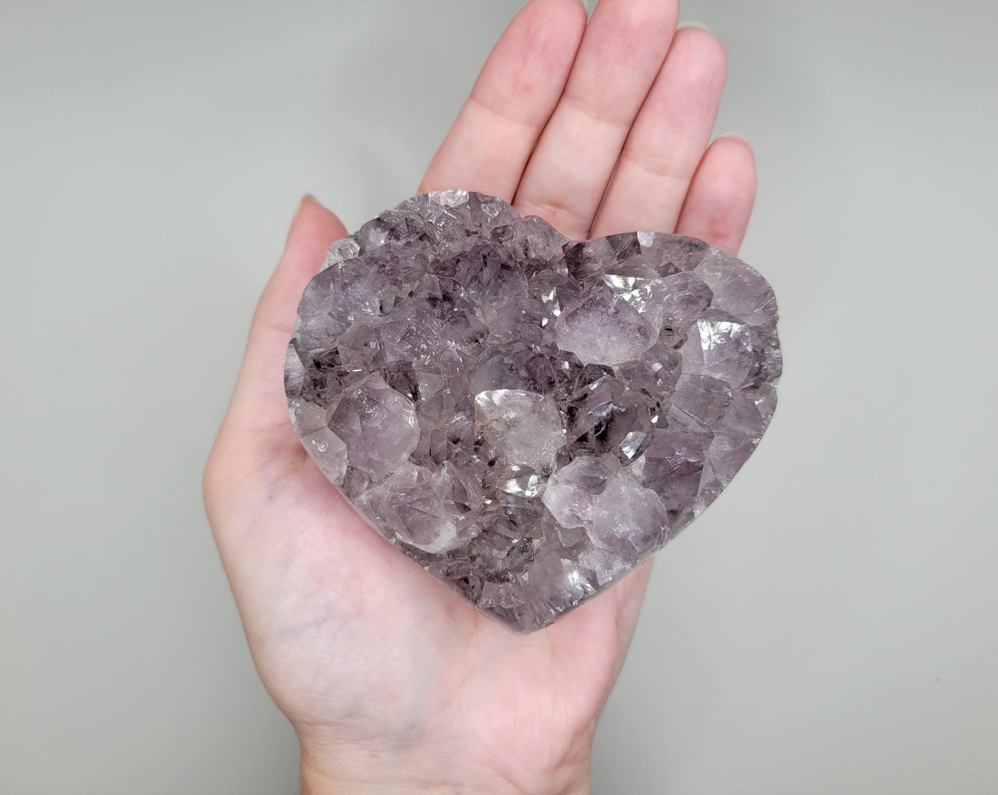 Amethyst Drusy Heart
