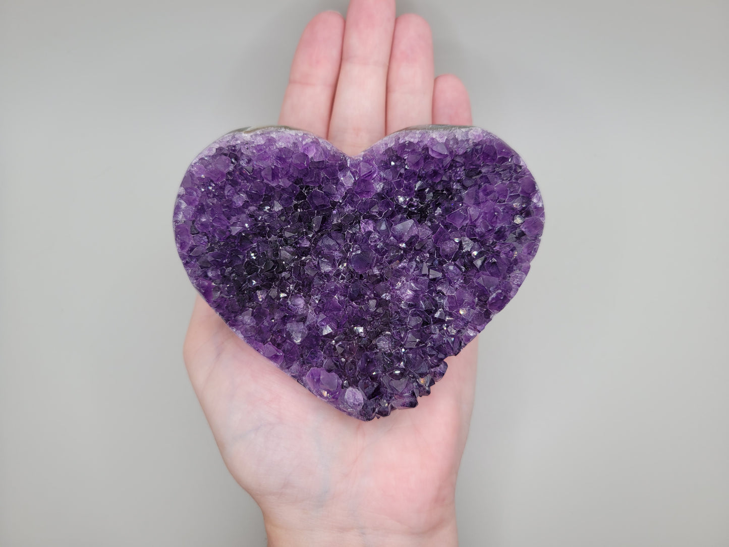 Amethyst Drusy Heart