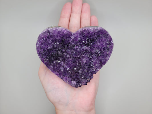 Amethyst Drusy Heart