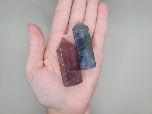 Rainbow Fluorite Points