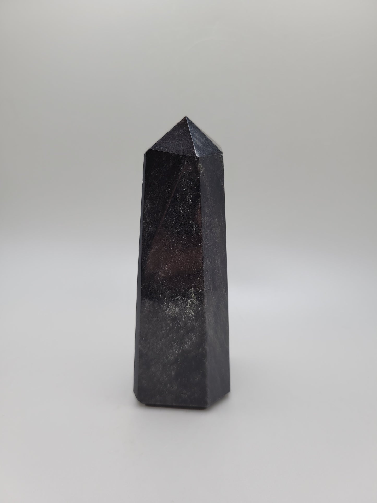 Silver Sheen Obsidian Tower
