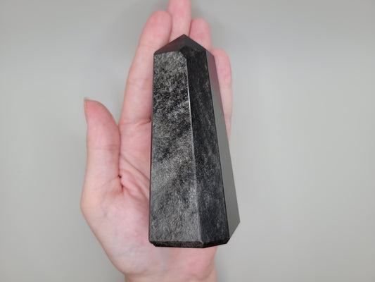 Silver Sheen Obsidian Tower