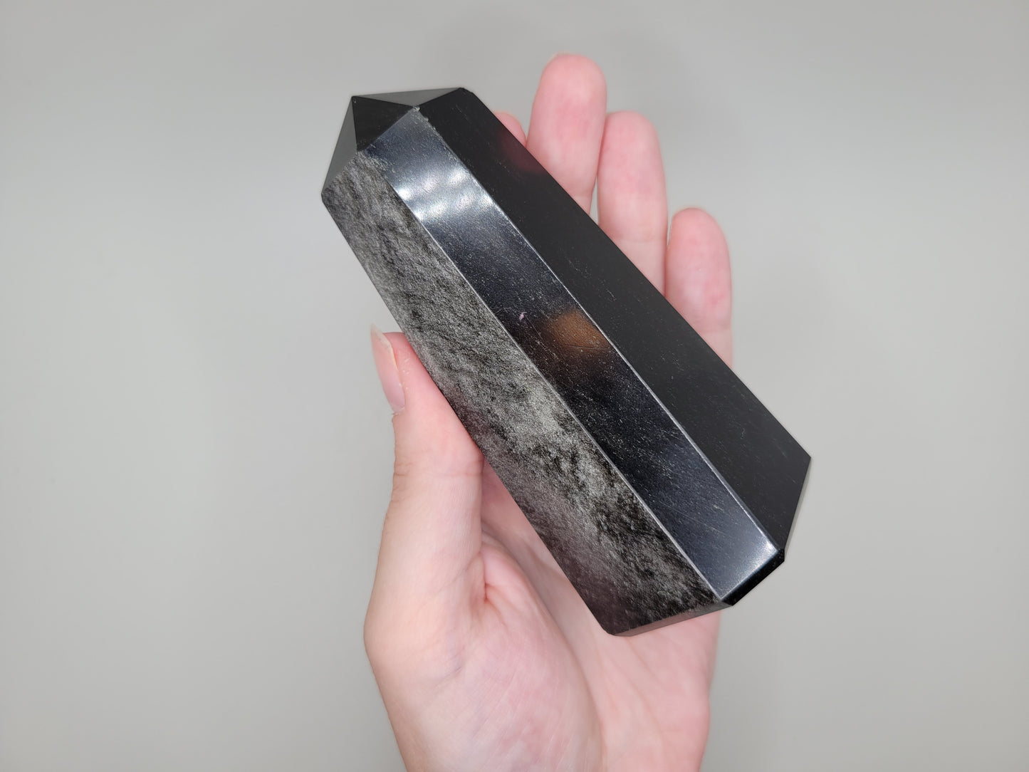 Silver Sheen Obsidian Tower