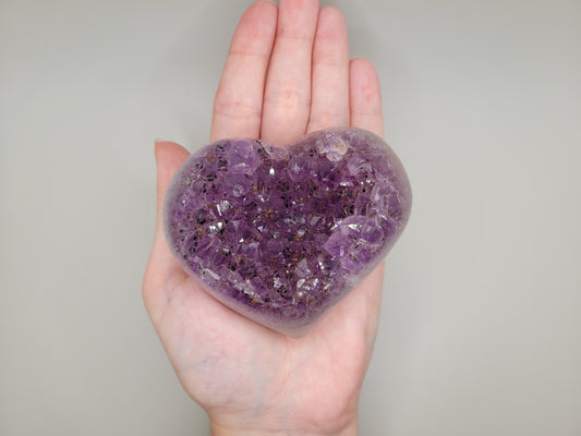 Amethyst Drusy Heart