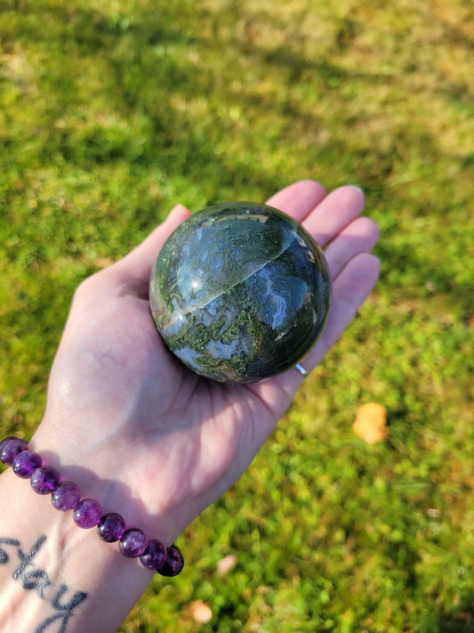 Moss Agate Sphere E
