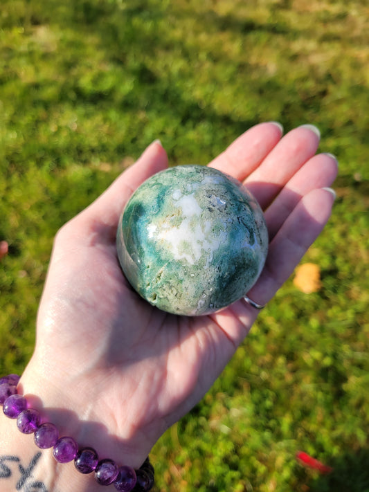 Moss Agate Sphere D