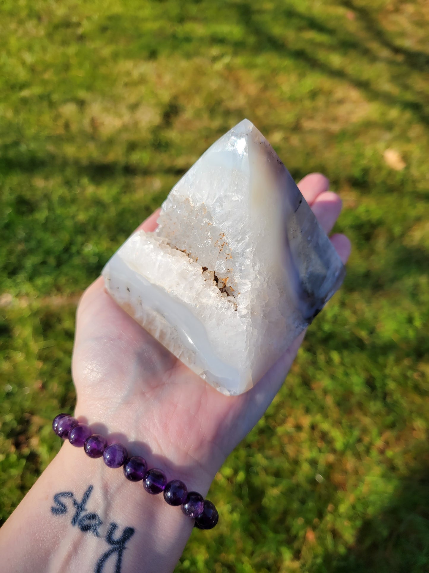 Shark Head Agate Pyramid
