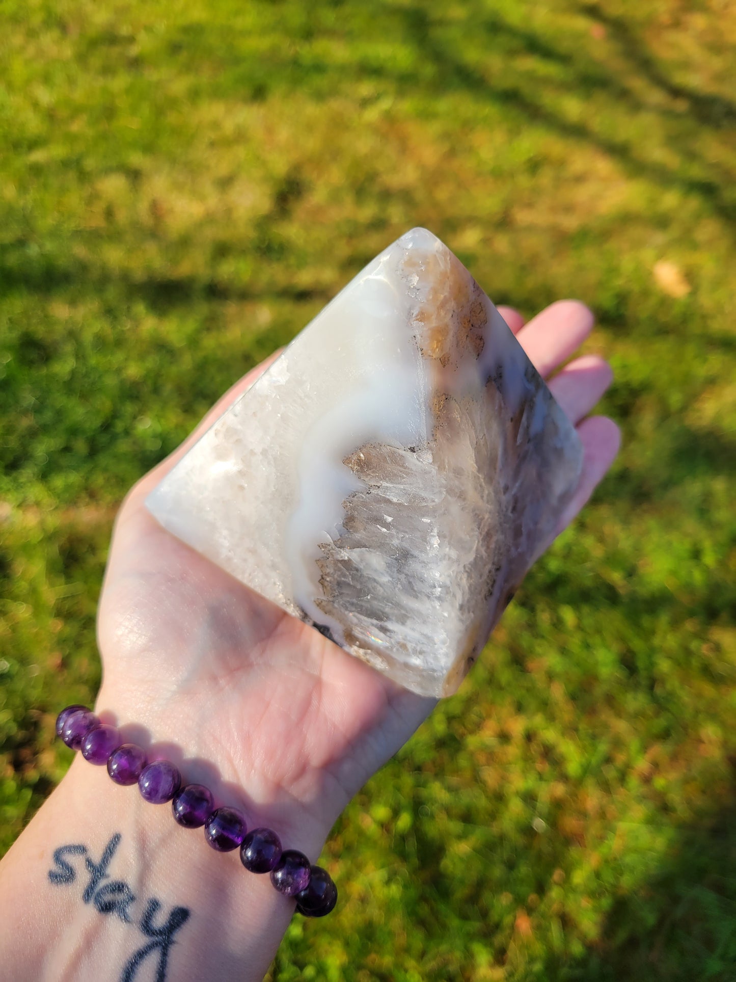Shark Head Agate Pyramid