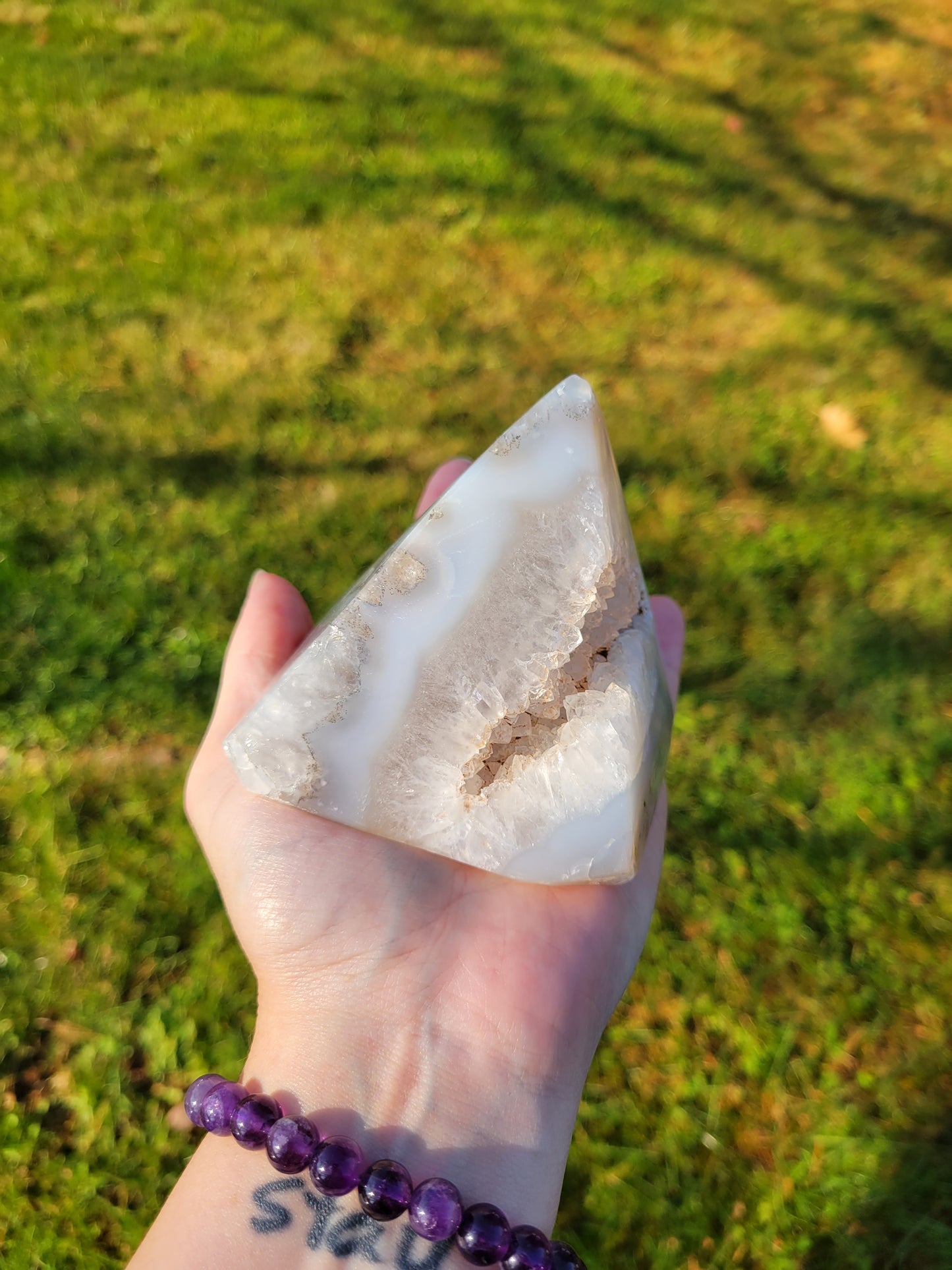 Shark Head Agate Pyramid