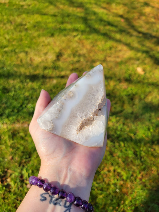 Shark Head Agate Pyramid
