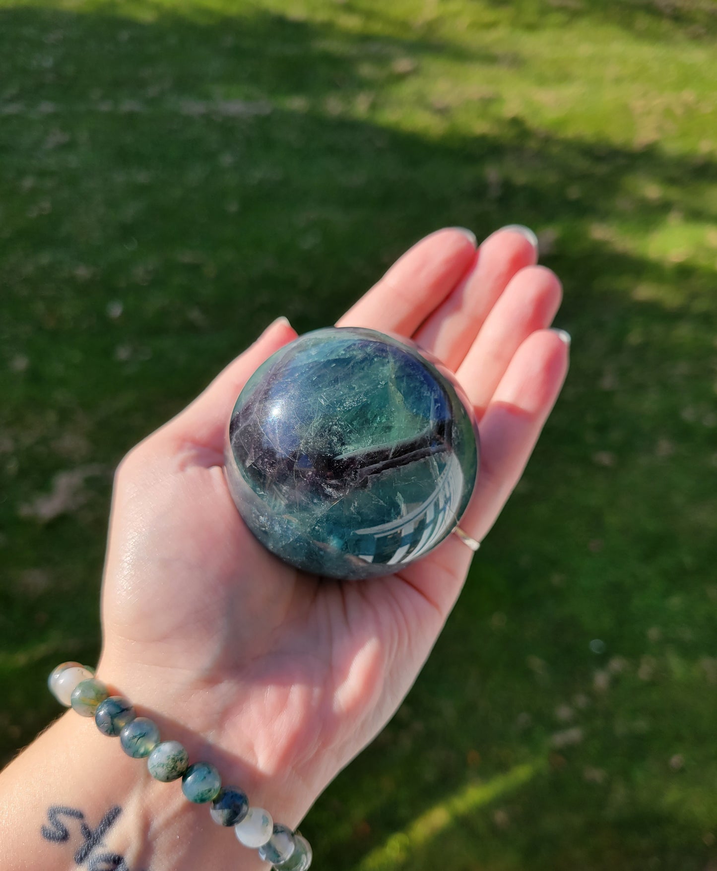 Rainbow Fluorite Sphere