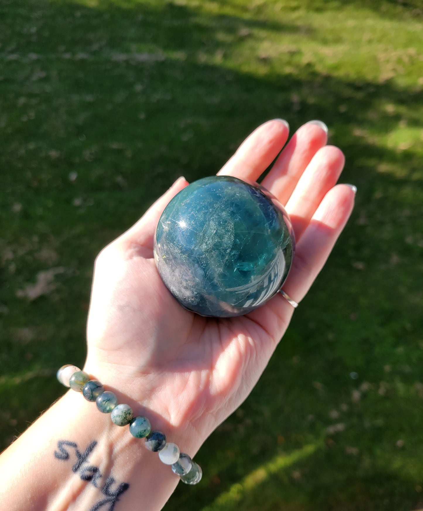 Rainbow Fluorite Sphere