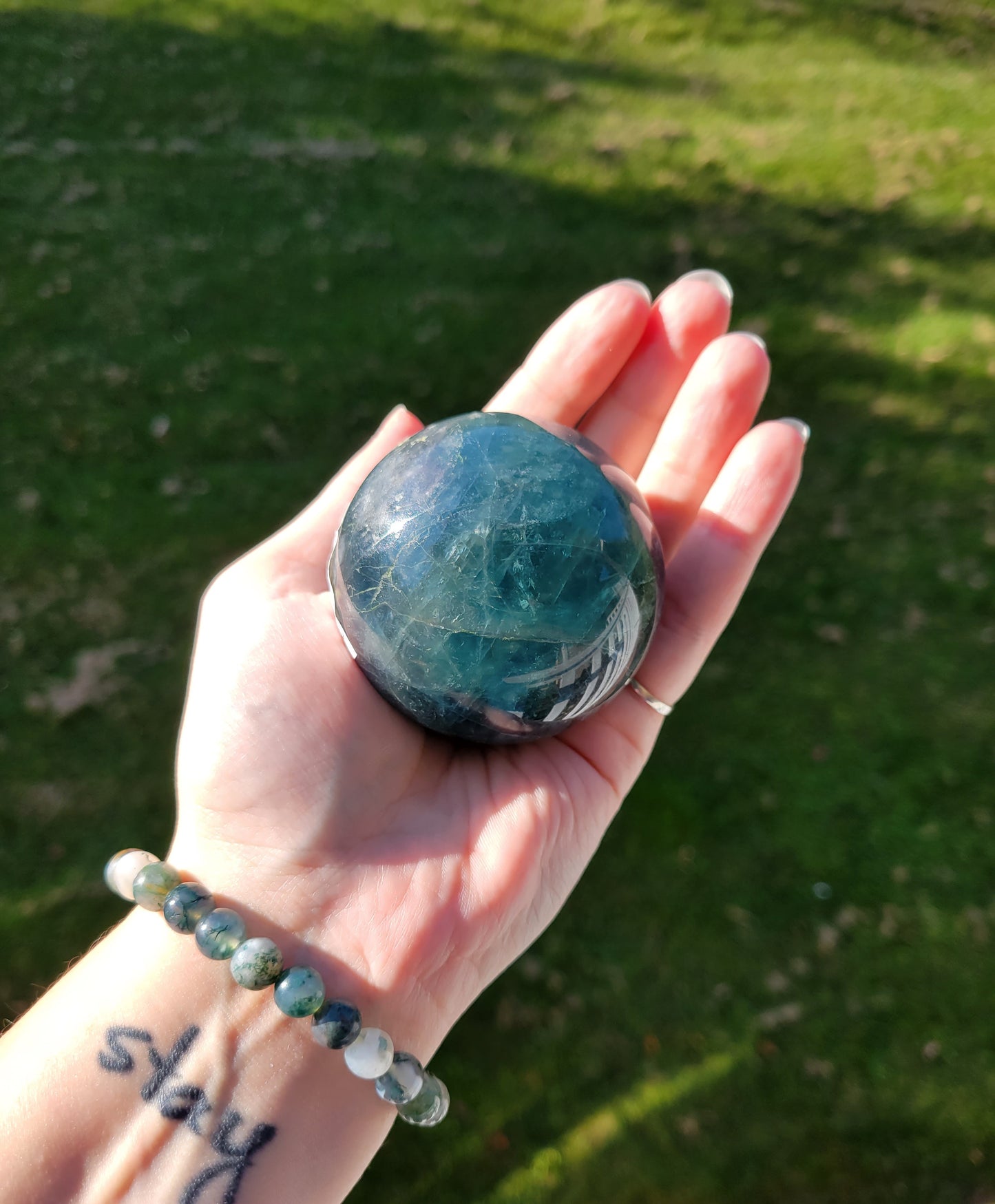 Rainbow Fluorite Sphere