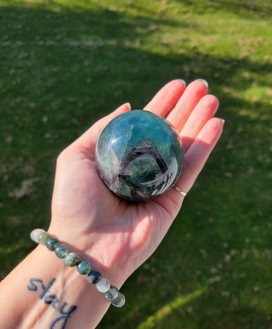 Rainbow Fluorite Sphere