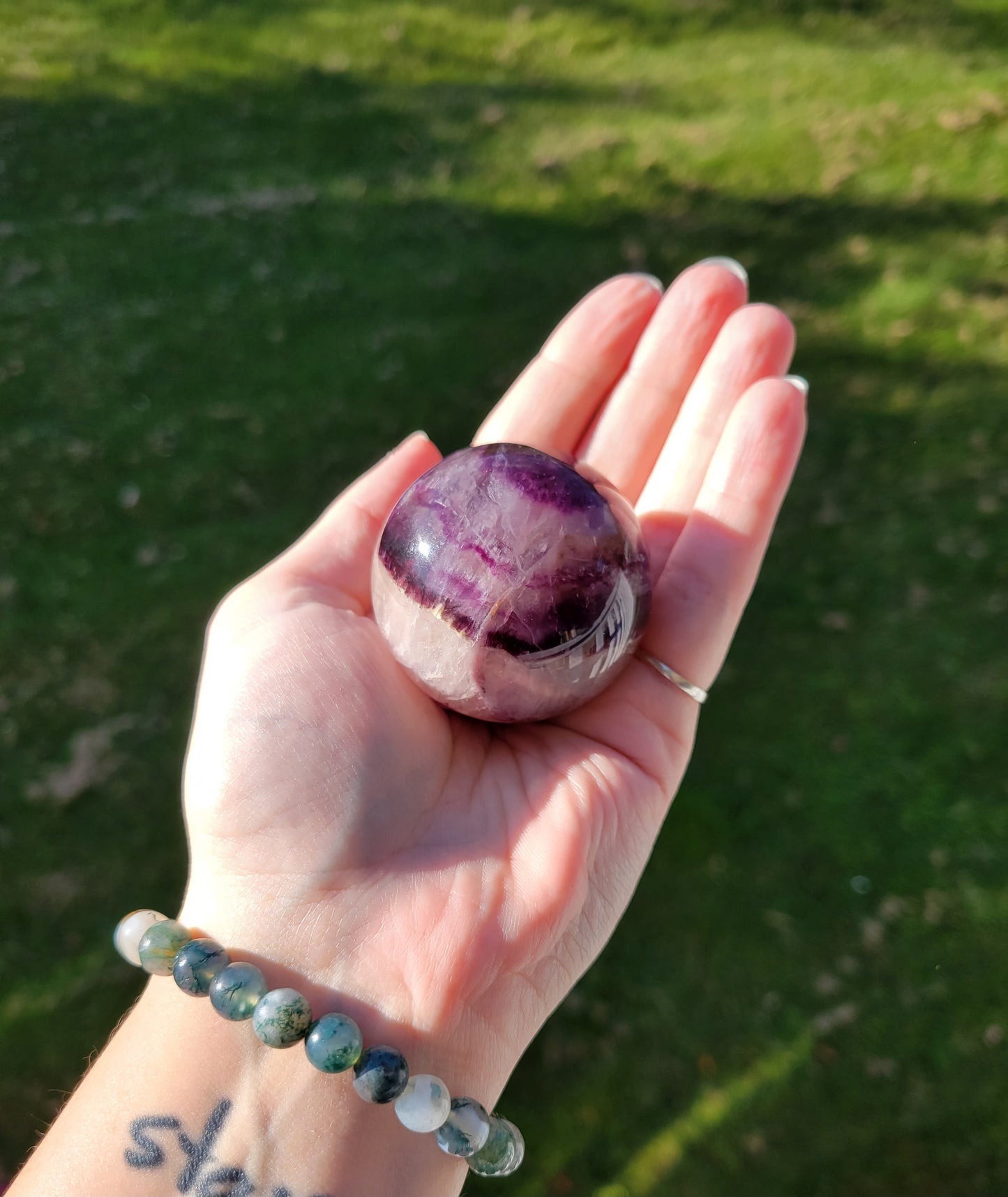 Rainbow Fluorite Sphere