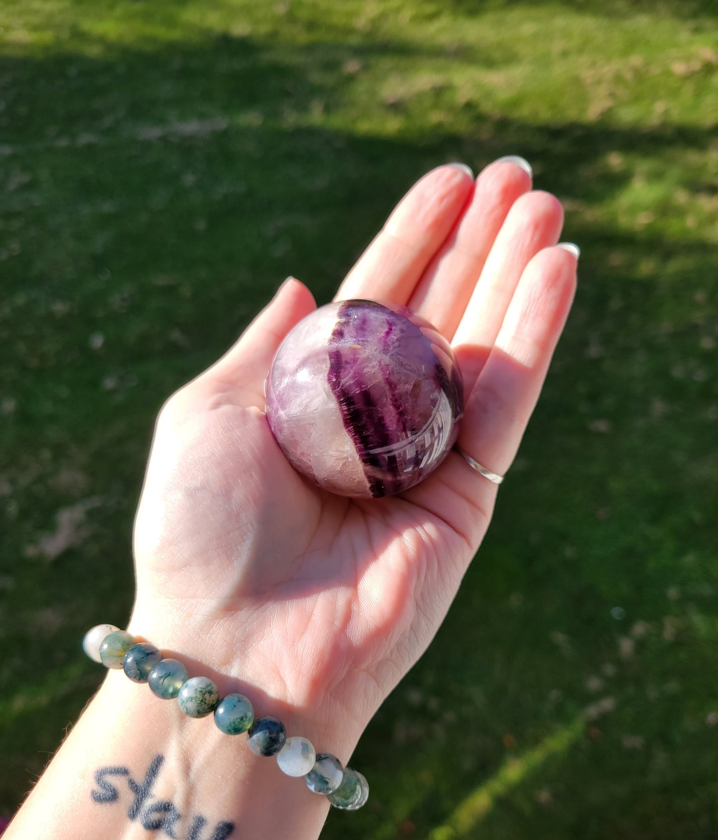 Rainbow Fluorite Sphere