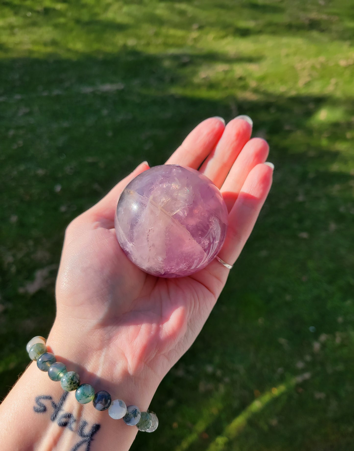 Rainbow Fluorite Sphere