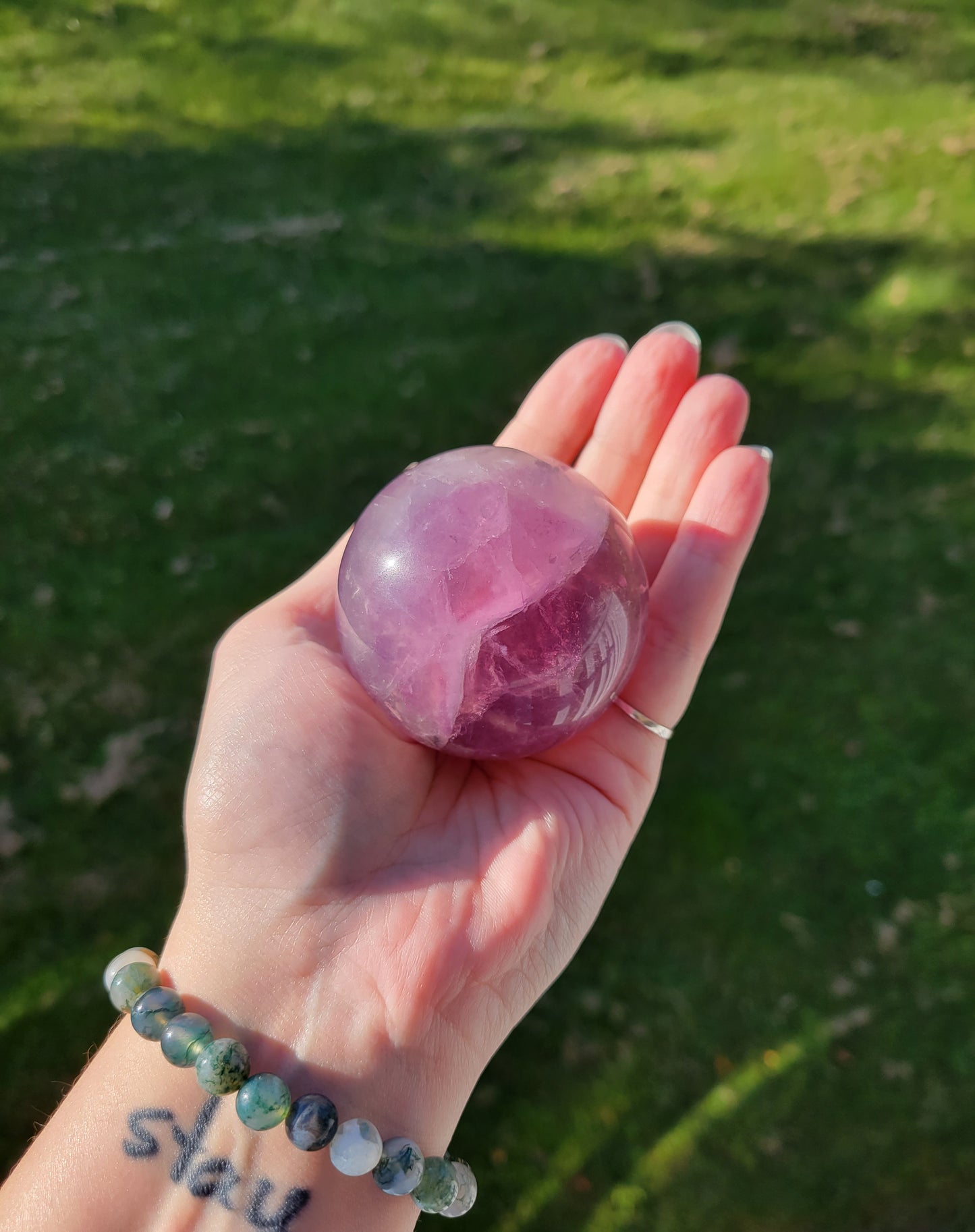 Rainbow Fluorite Sphere