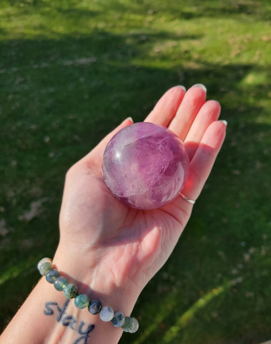 Rainbow Fluorite Sphere