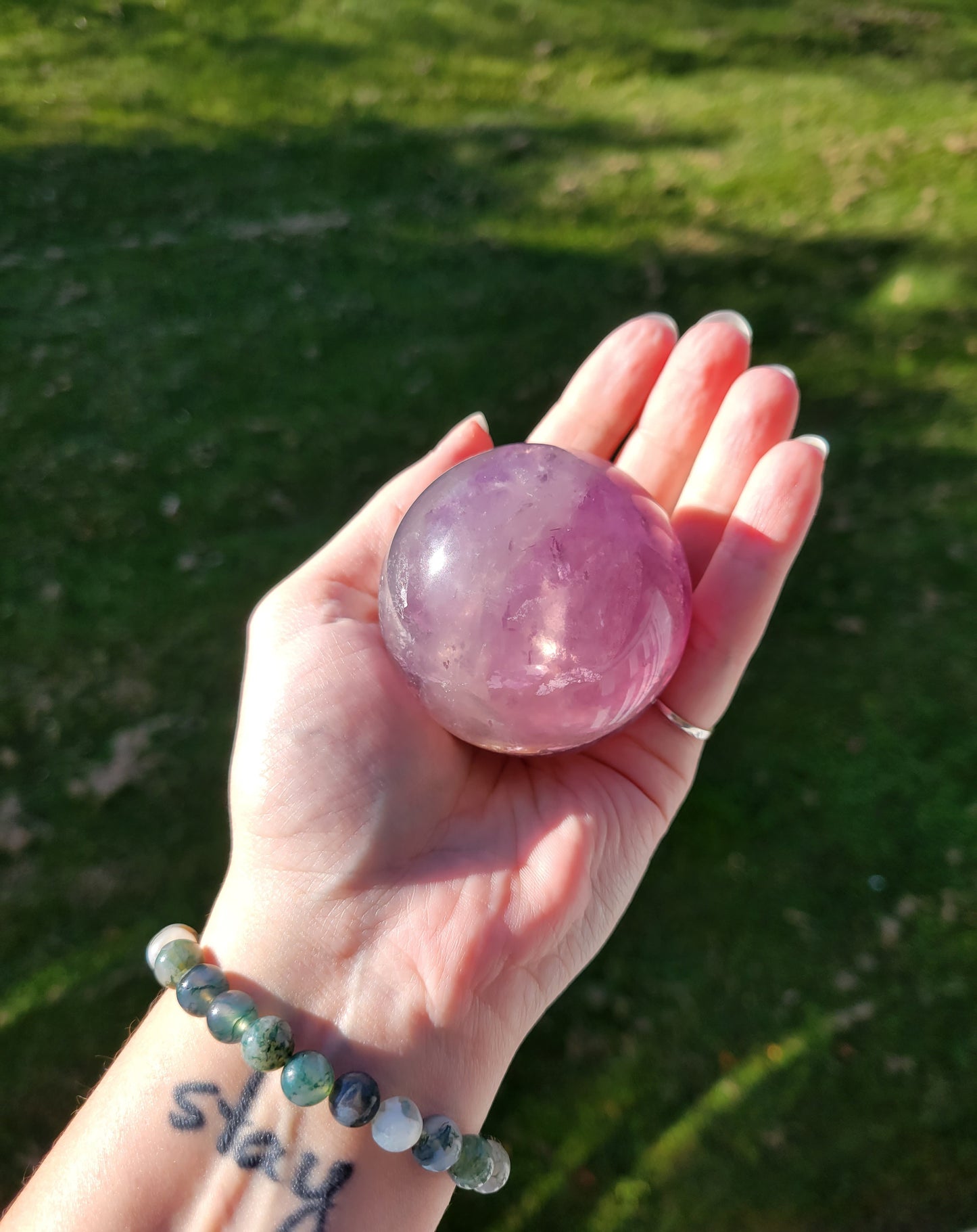 Rainbow Fluorite Sphere