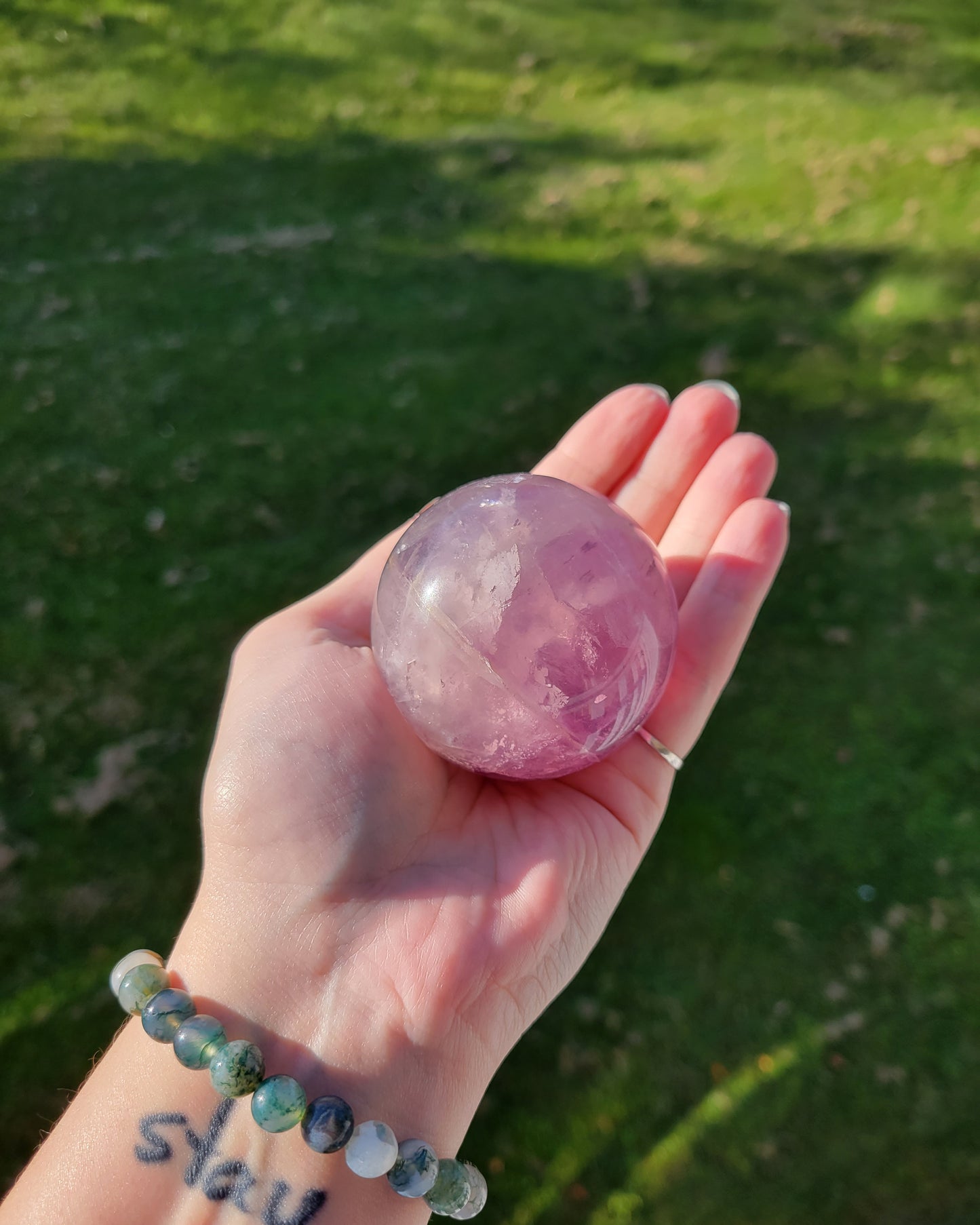 Rainbow Fluorite Sphere