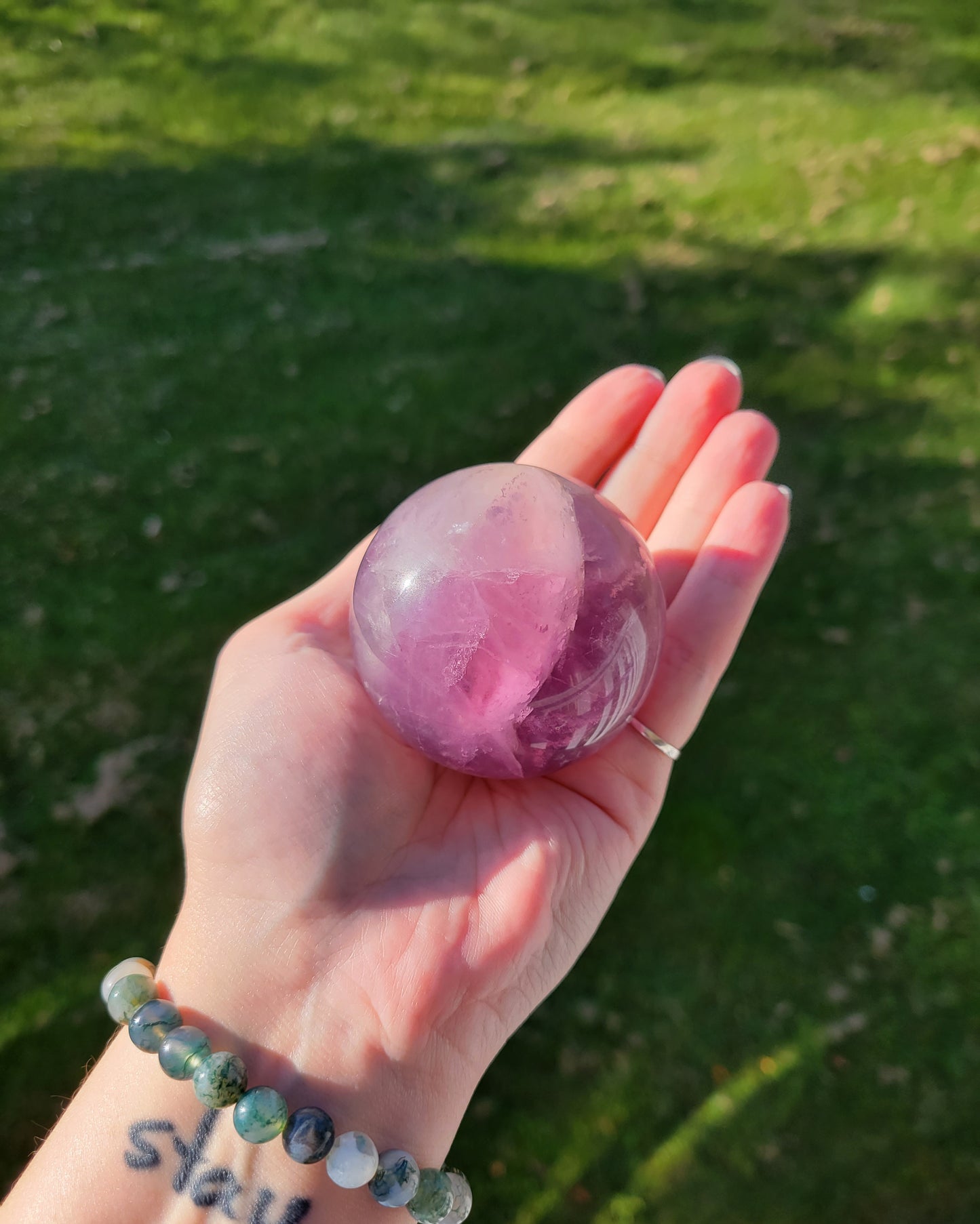 Rainbow Fluorite Sphere