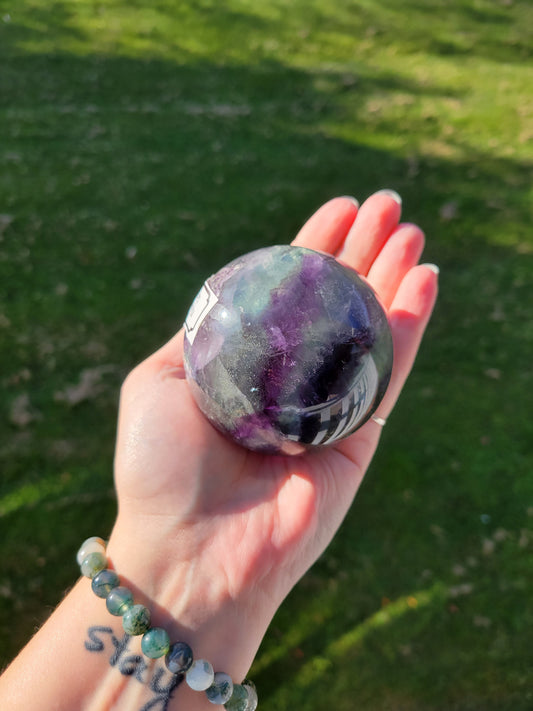 Rainbow Fluorite Sphere