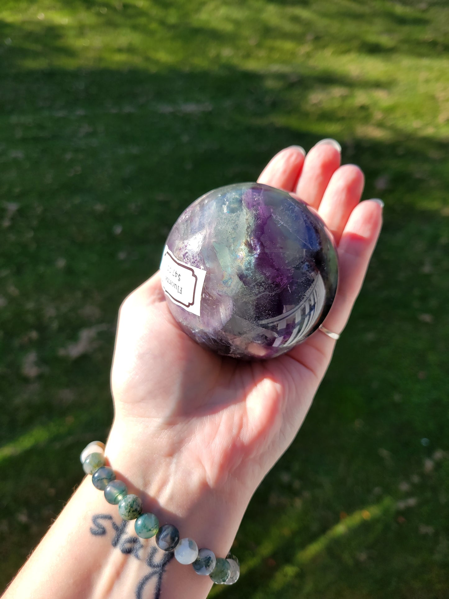 Rainbow Fluorite Sphere