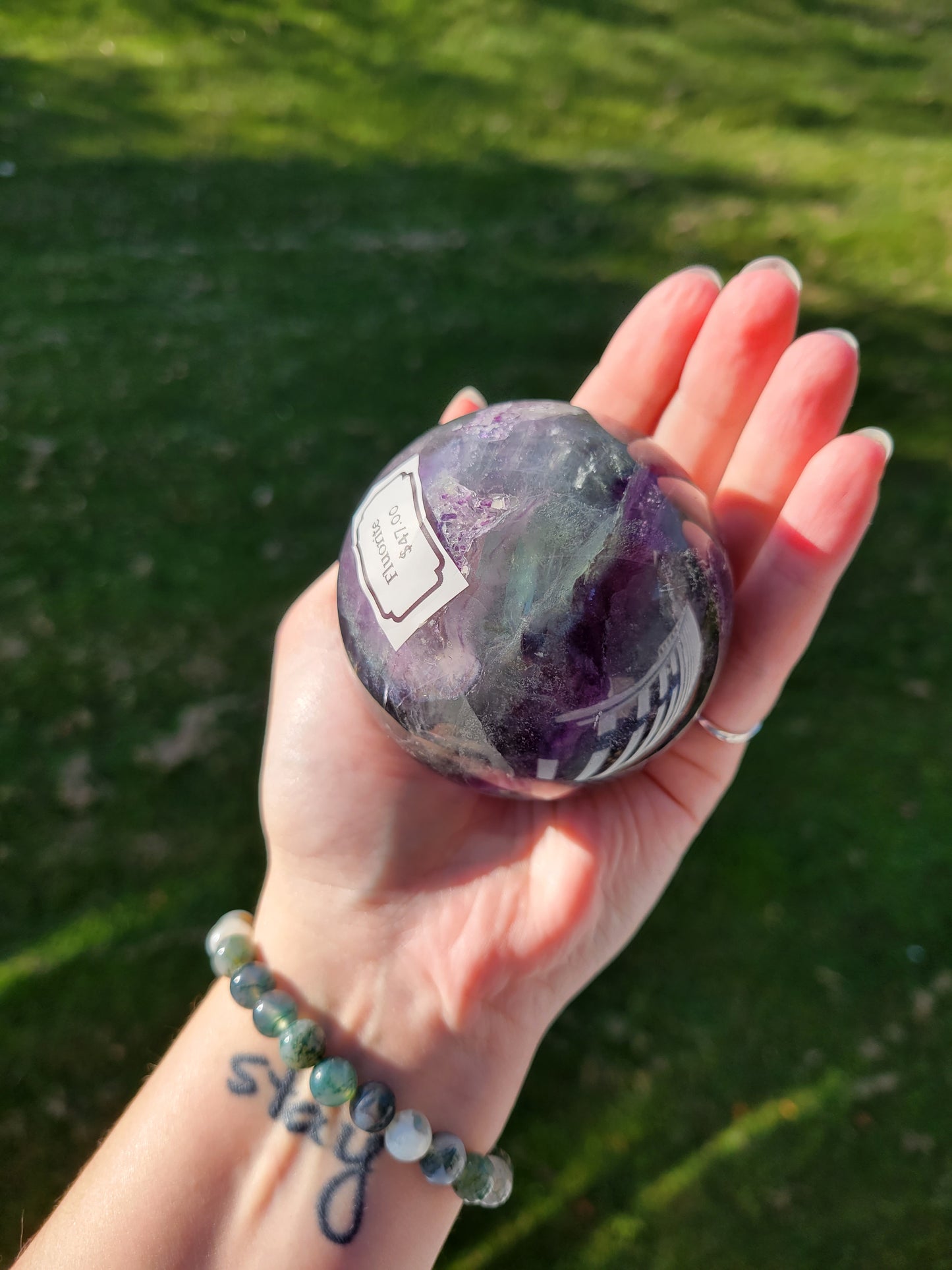 Rainbow Fluorite Sphere