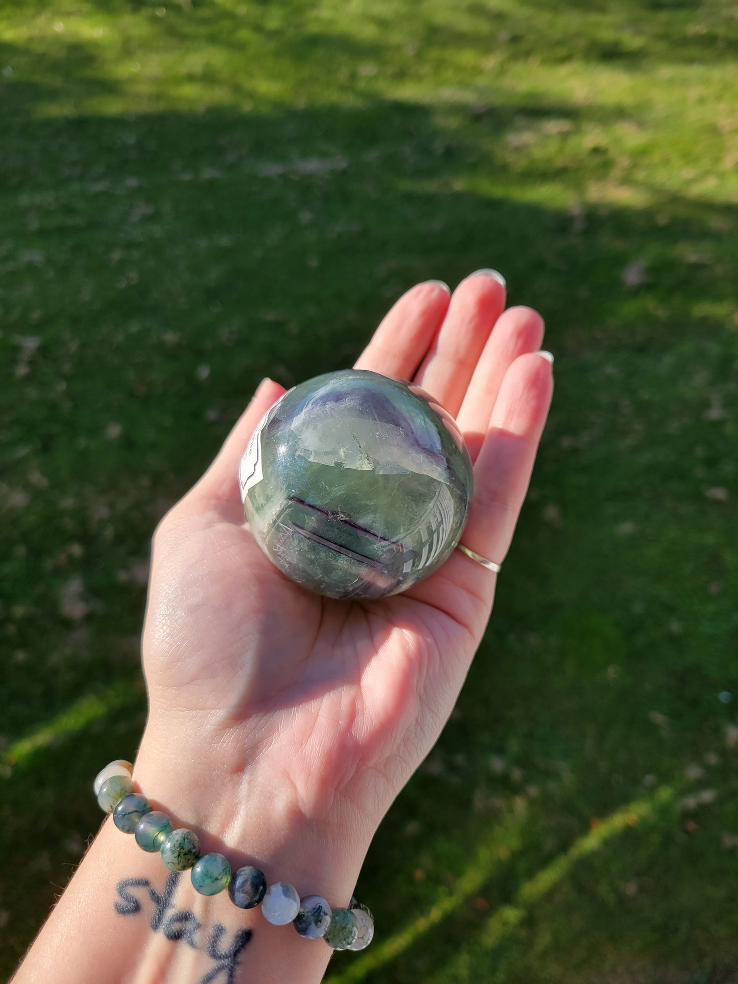 Rainbow Fluorite Sphere