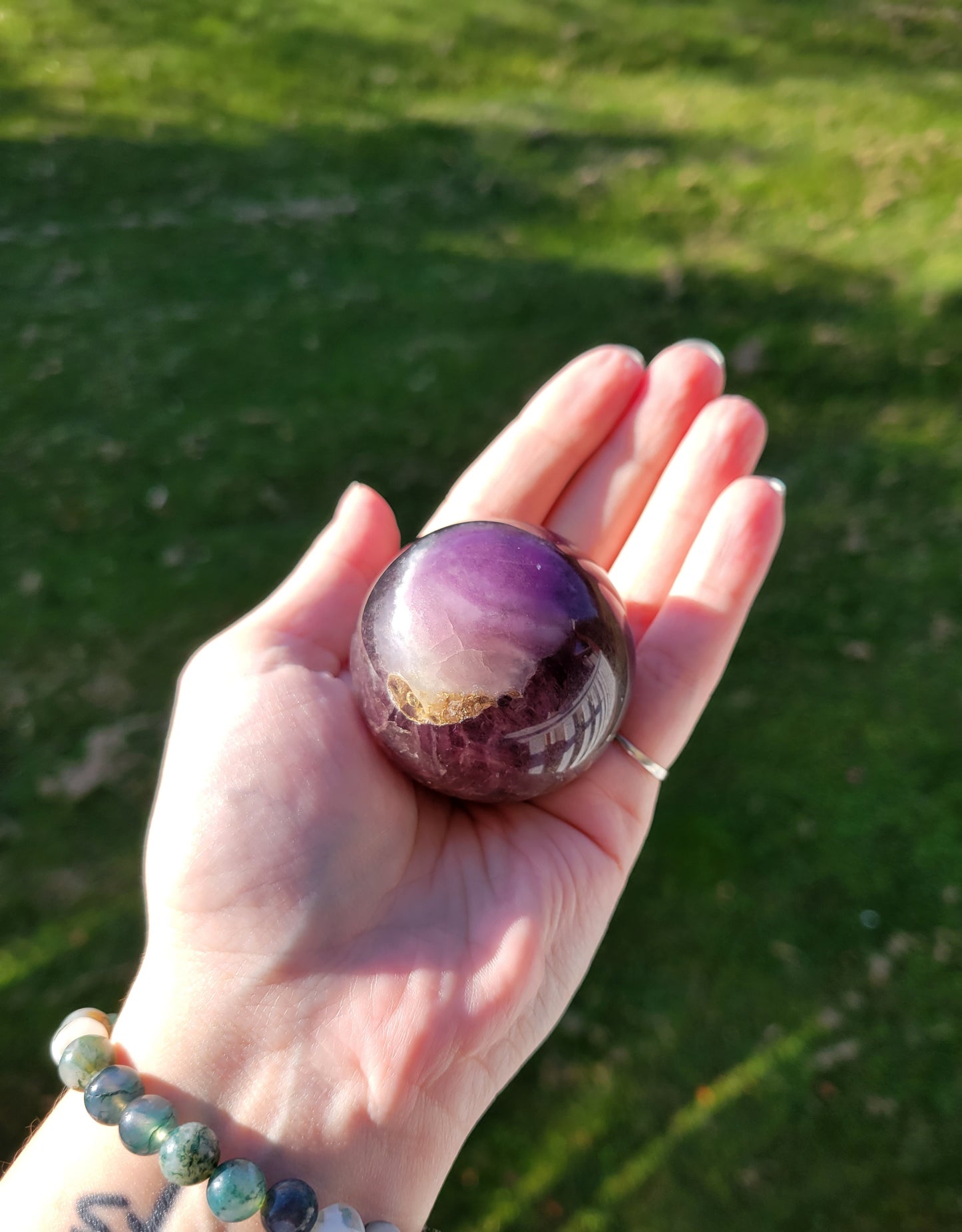 Rainbow Fluorite Sphere