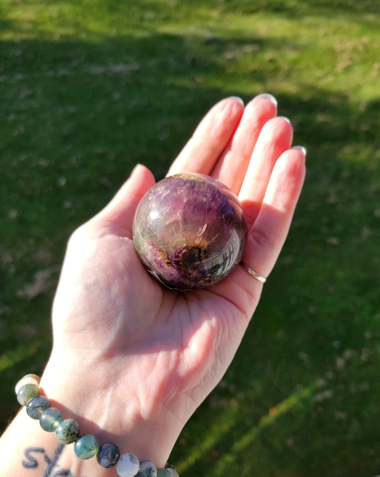 Rainbow Fluorite Sphere