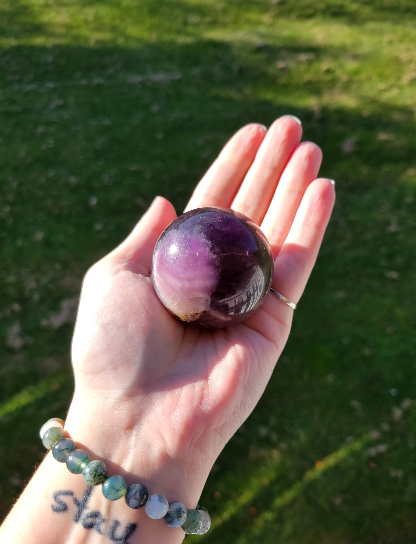 Rainbow Fluorite Sphere