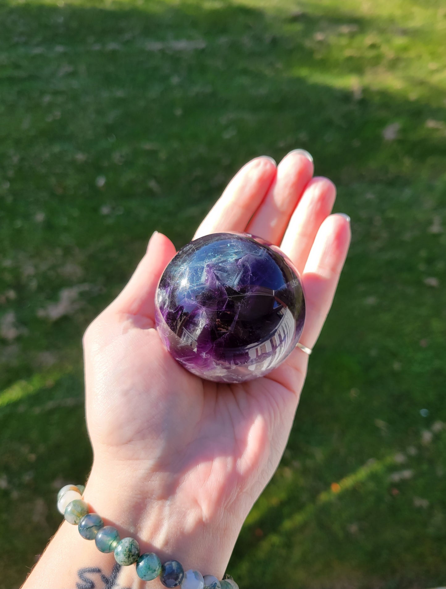 Rainbow Fluorite Sphere