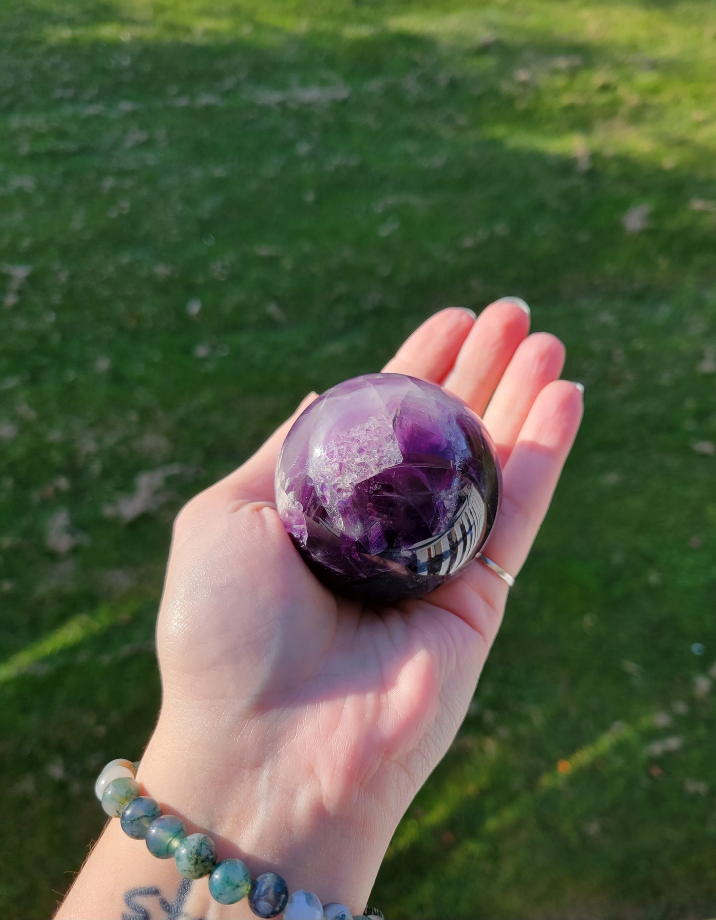 Rainbow Fluorite Sphere