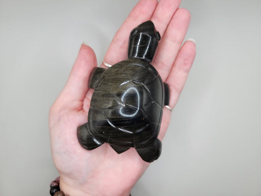 Gold Sheen Obsidian Turtle