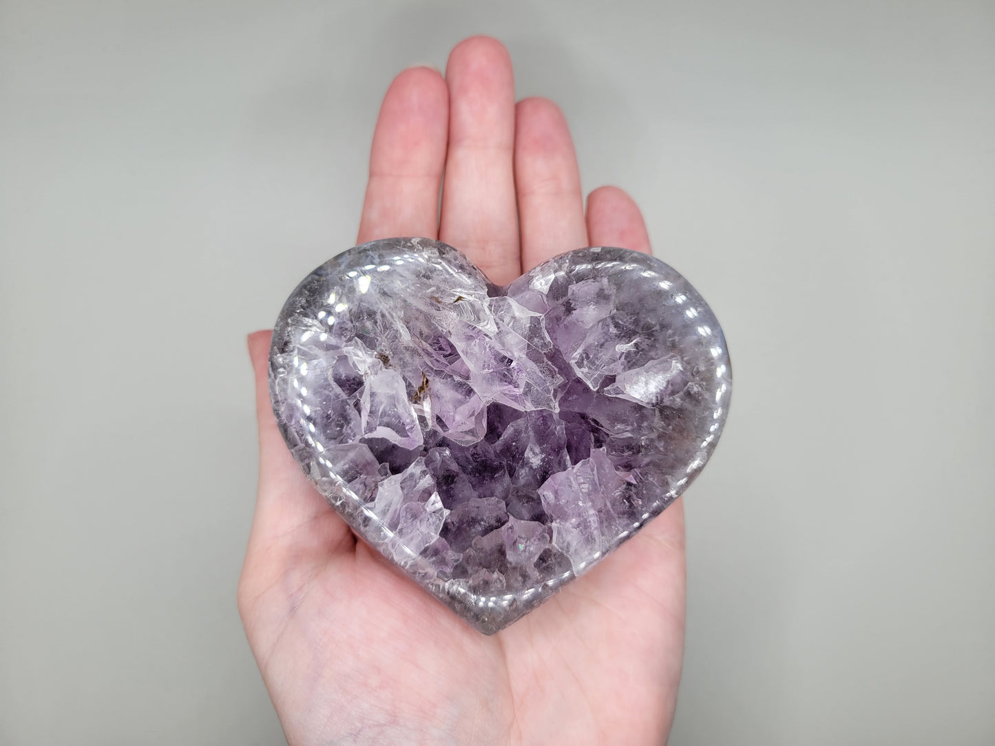Amethyst Drusy Heart