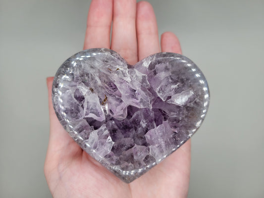 Amethyst Drusy Heart