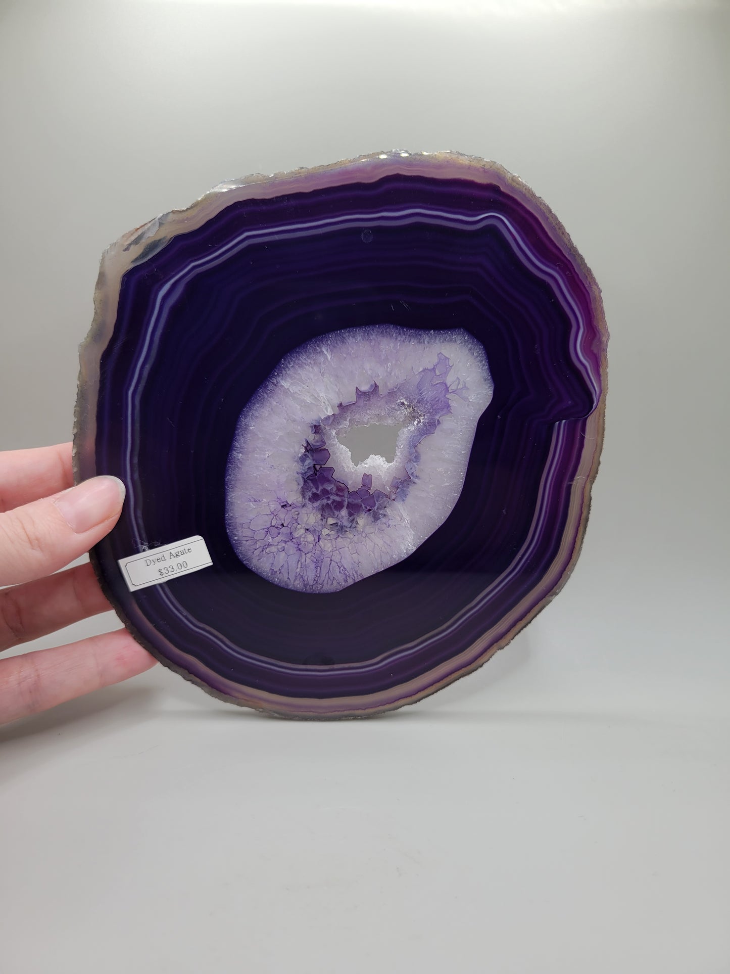 Dyed Purple Agate Slice