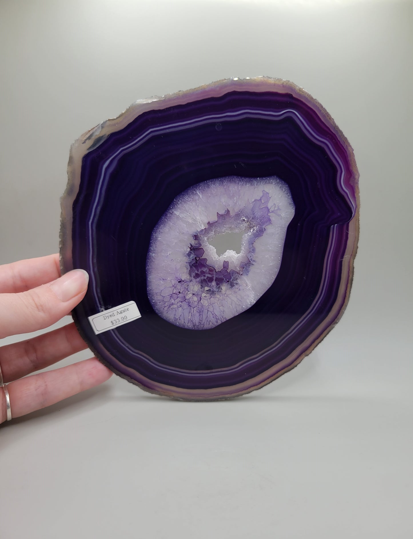 Dyed Purple Agate Slice