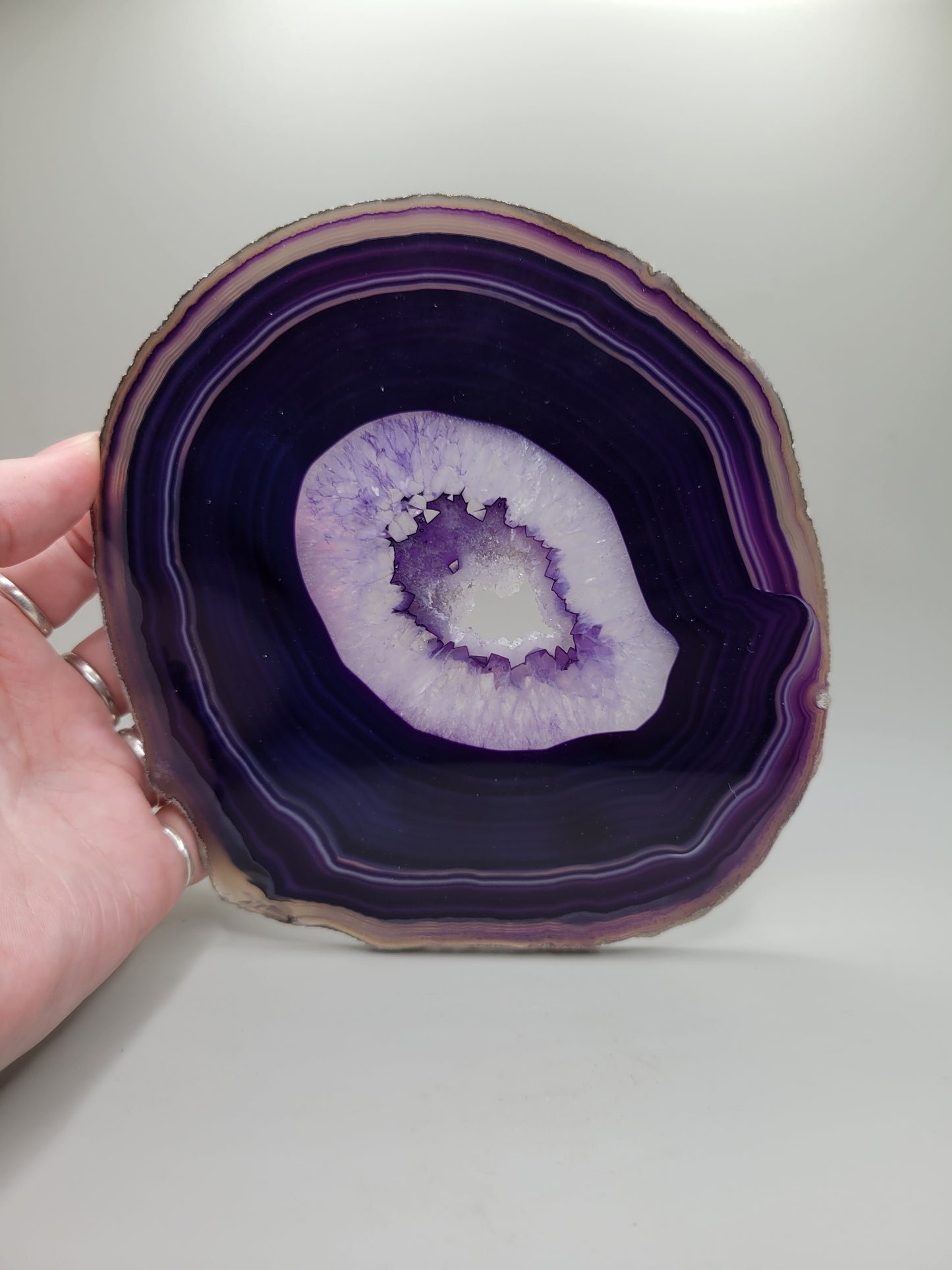 Dyed Purple Agate Slice